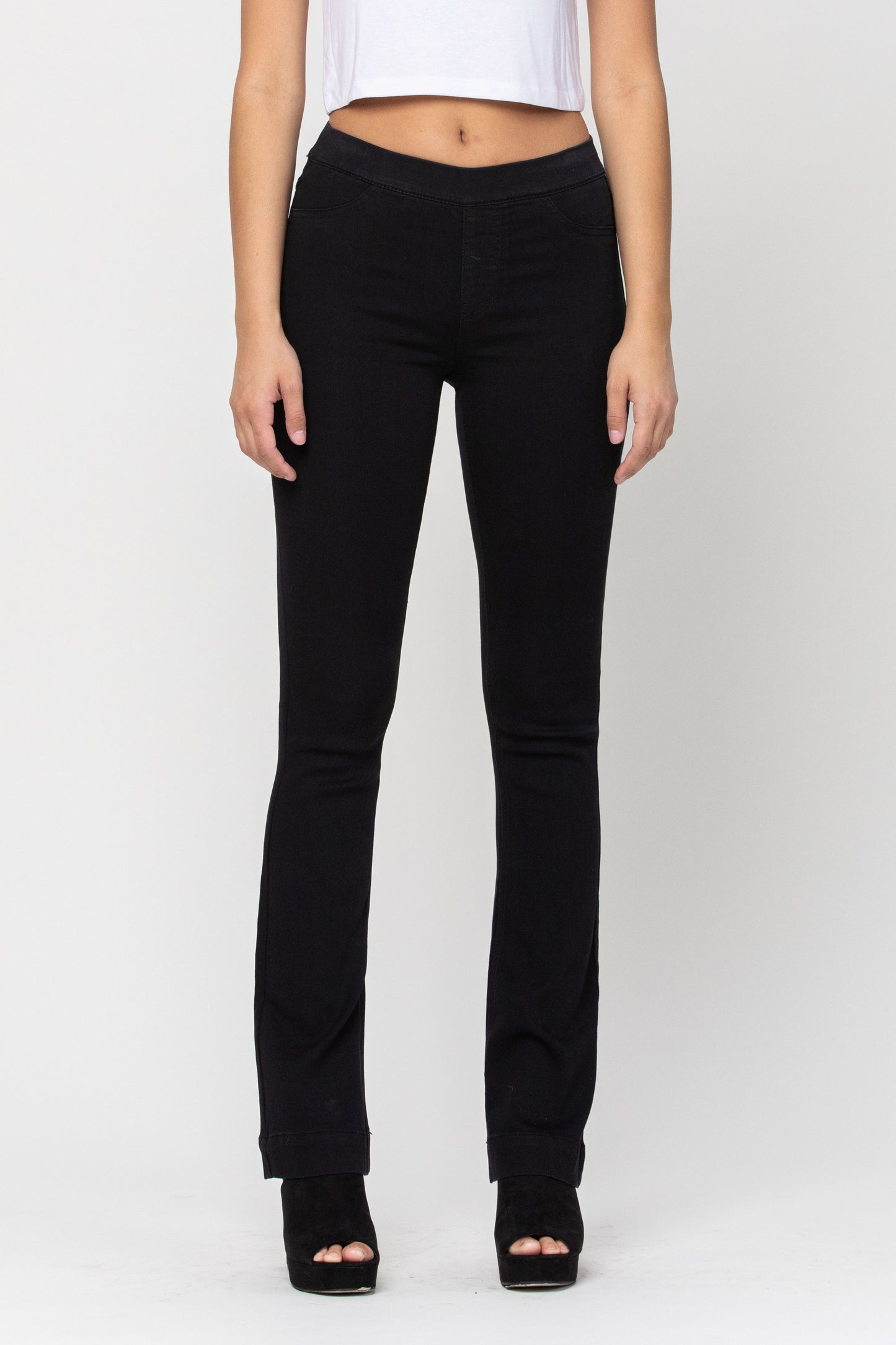 CELLO - Regular Black Flare Jeans