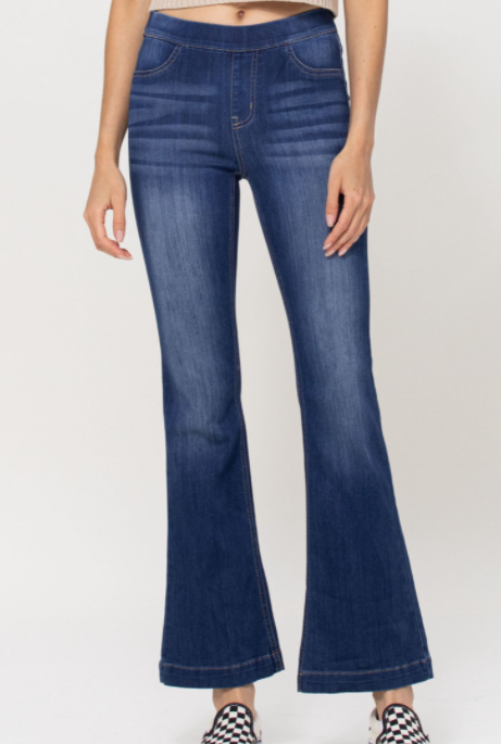 CELLO - Regular Dark Denim Flare Jeans