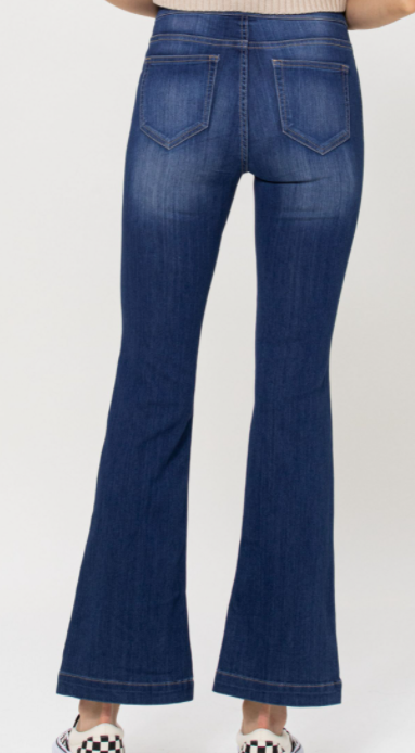 CELLO - Regular Dark Denim Flare Jeans