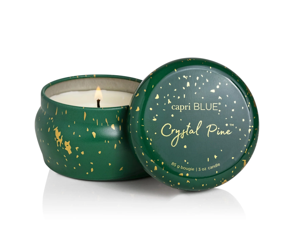 Crystal Pine Glimmer Mini Tin Candle