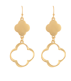Linked Duo Clover Earrings