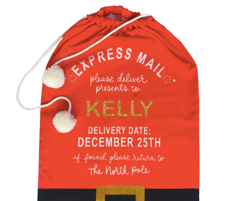 HO HO HAULER CUSTOMIZABLE PRESENT BAG - Santa Sack