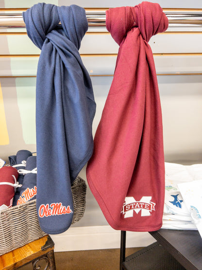 Ole Miss Solid Blanket